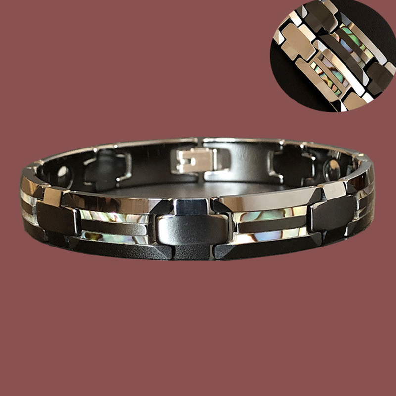 Ceramic Link Bracelet - 10Mm Havey Punk Hitam Keramik Gelang