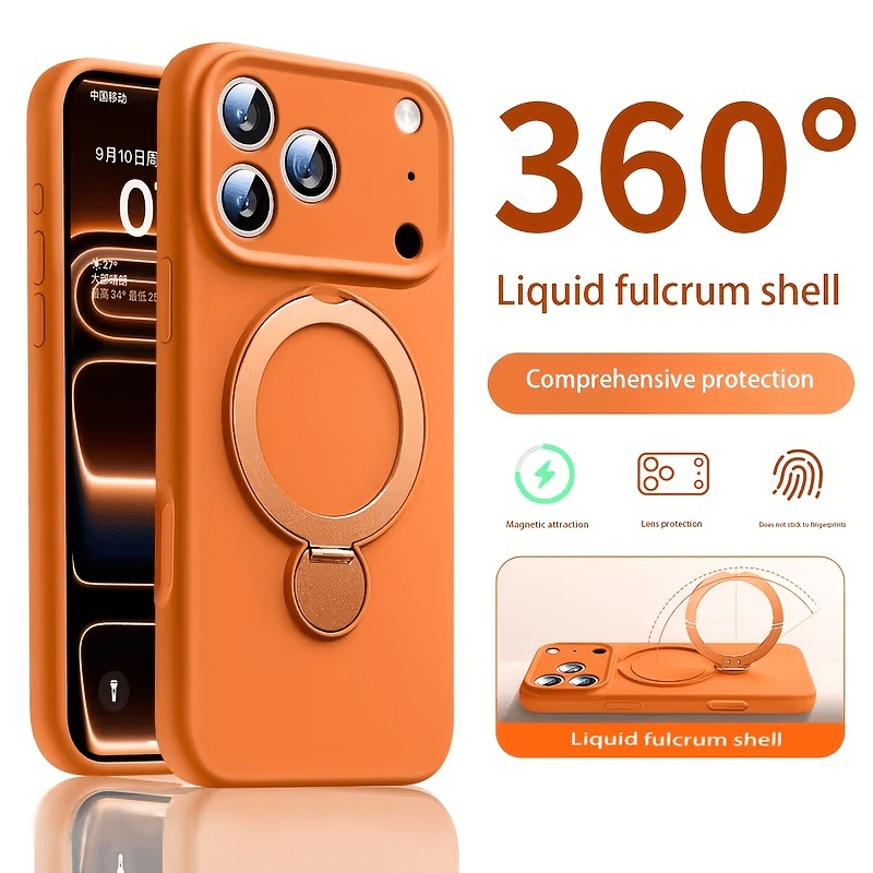 Magnetic Charging Stand - Casing Ponsel Silikon Cair dengan Stand