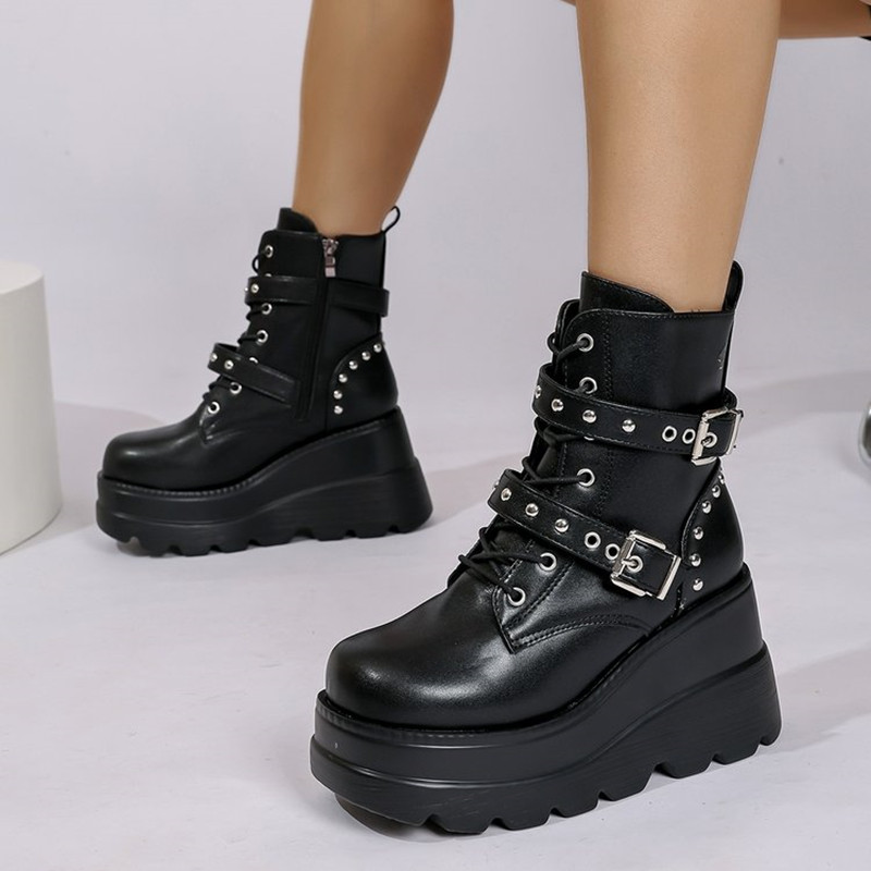Leather Classic Strap - Sepatu Bot Kulit Wanita Model Ankle