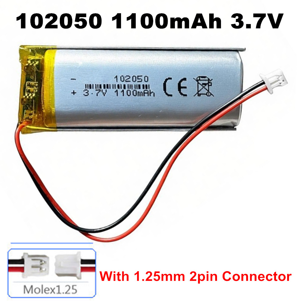 Smartwatch Headset - 102050 3.7V 1100mAh Dengan Colokan JST