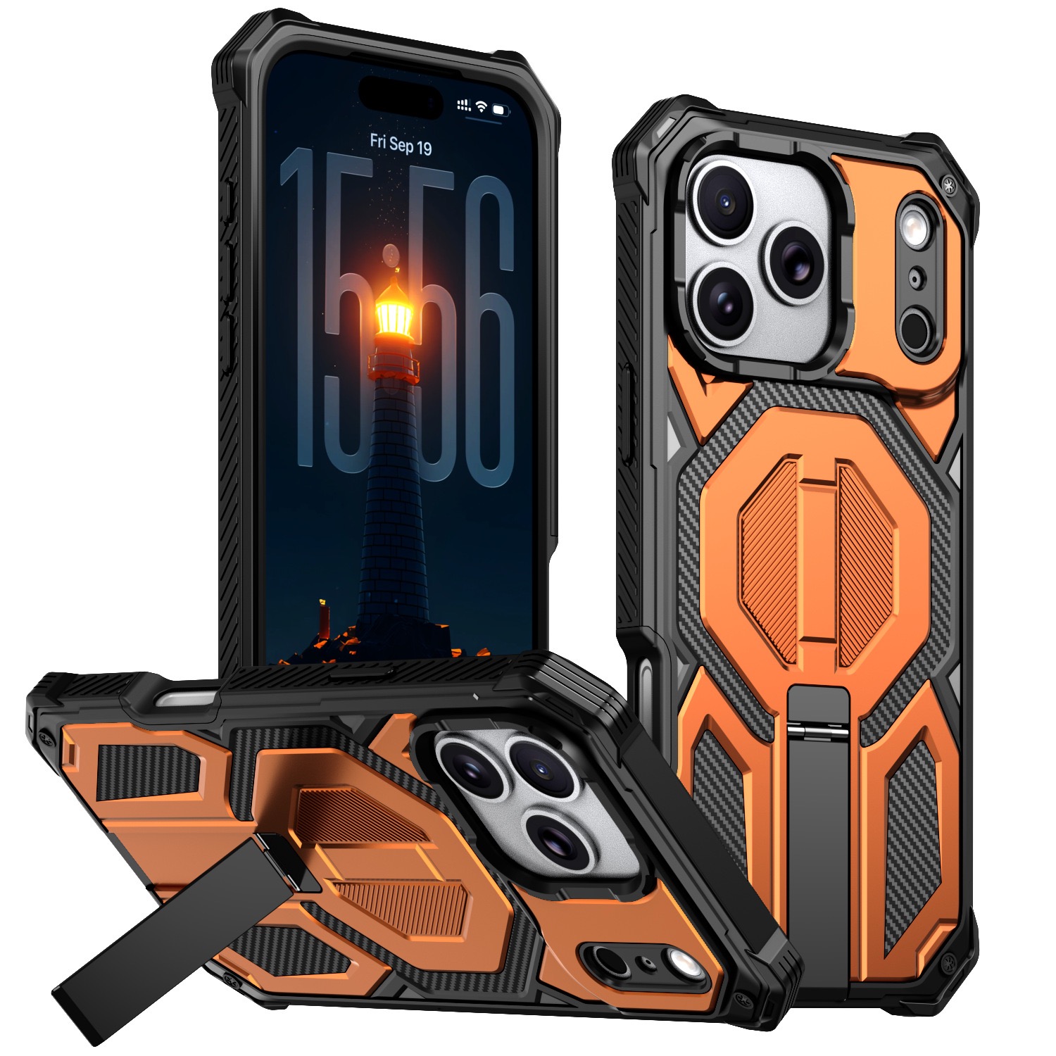 Magnetic Charging Stand - Casing Armor Untuk iPhone 18 17