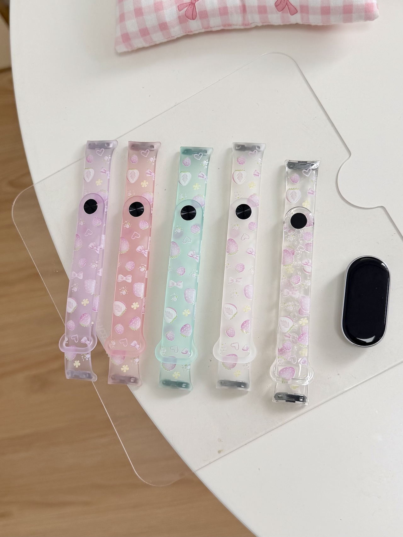 Android Smartwatch Accessories - Tali TPU Motif Pita Stroberi Super