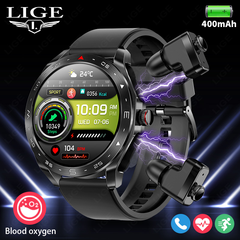 Smartwatch Headset - LIGE jam tangan pintar Bluetooth pria