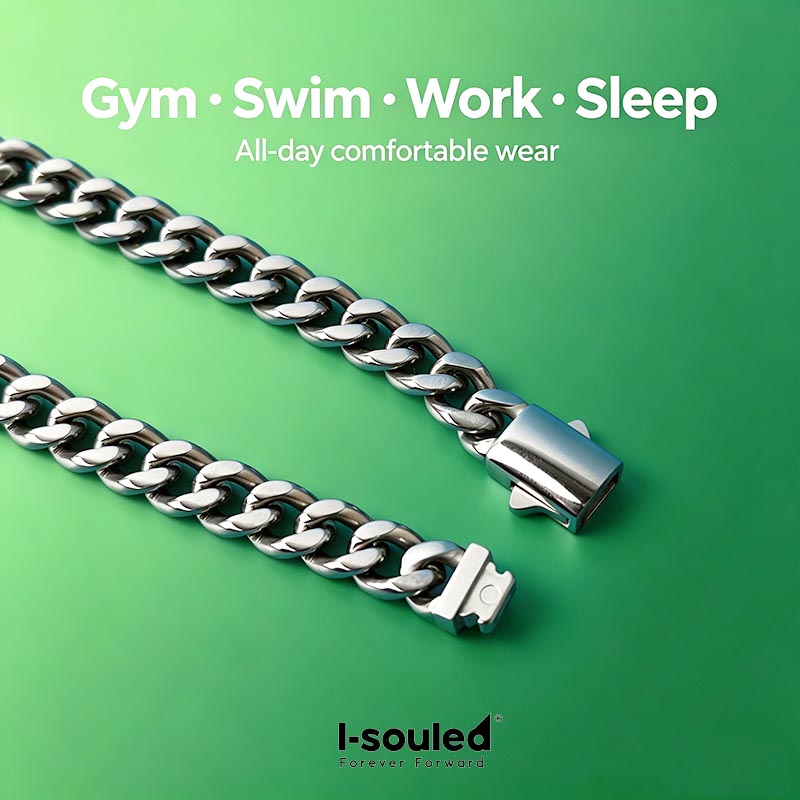 Gelang Titanium Solid 7mm Ring - Ceramic Link Bracelet ulasan dan harga