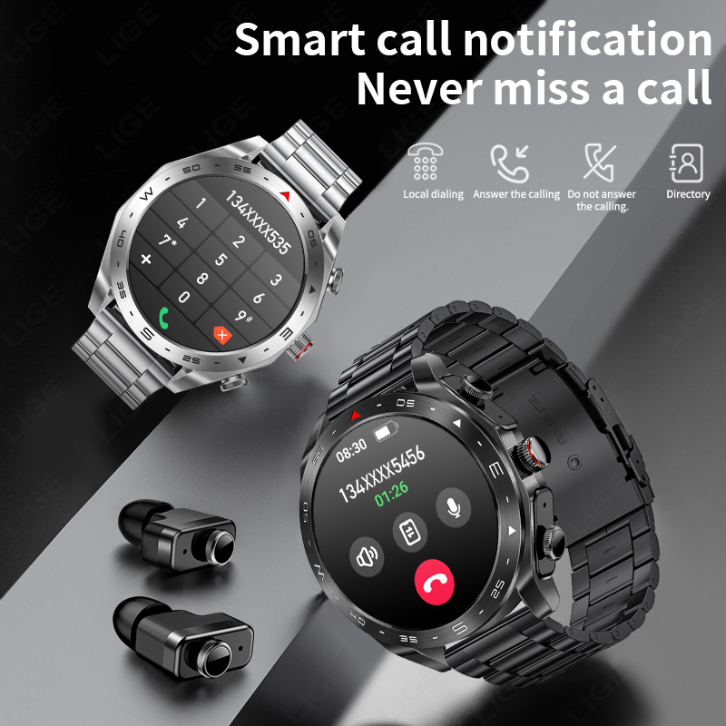Jam Tangan Pintar LIGE Dengan  - Smartwatch Headset ulasan dan harga