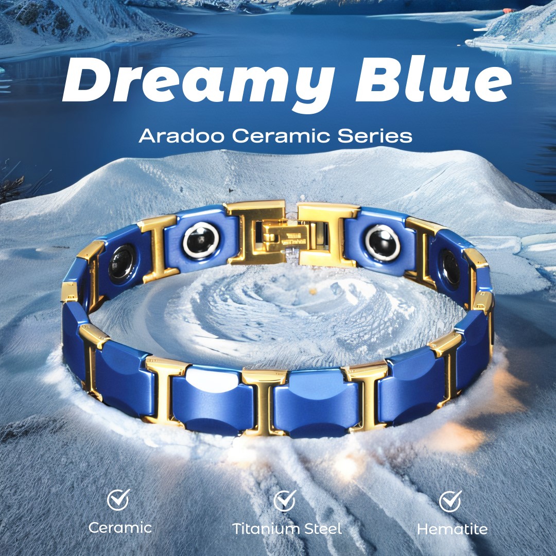 Gelang keramik biru impian baj - Ceramic Link Bracelet ulasan dan harga