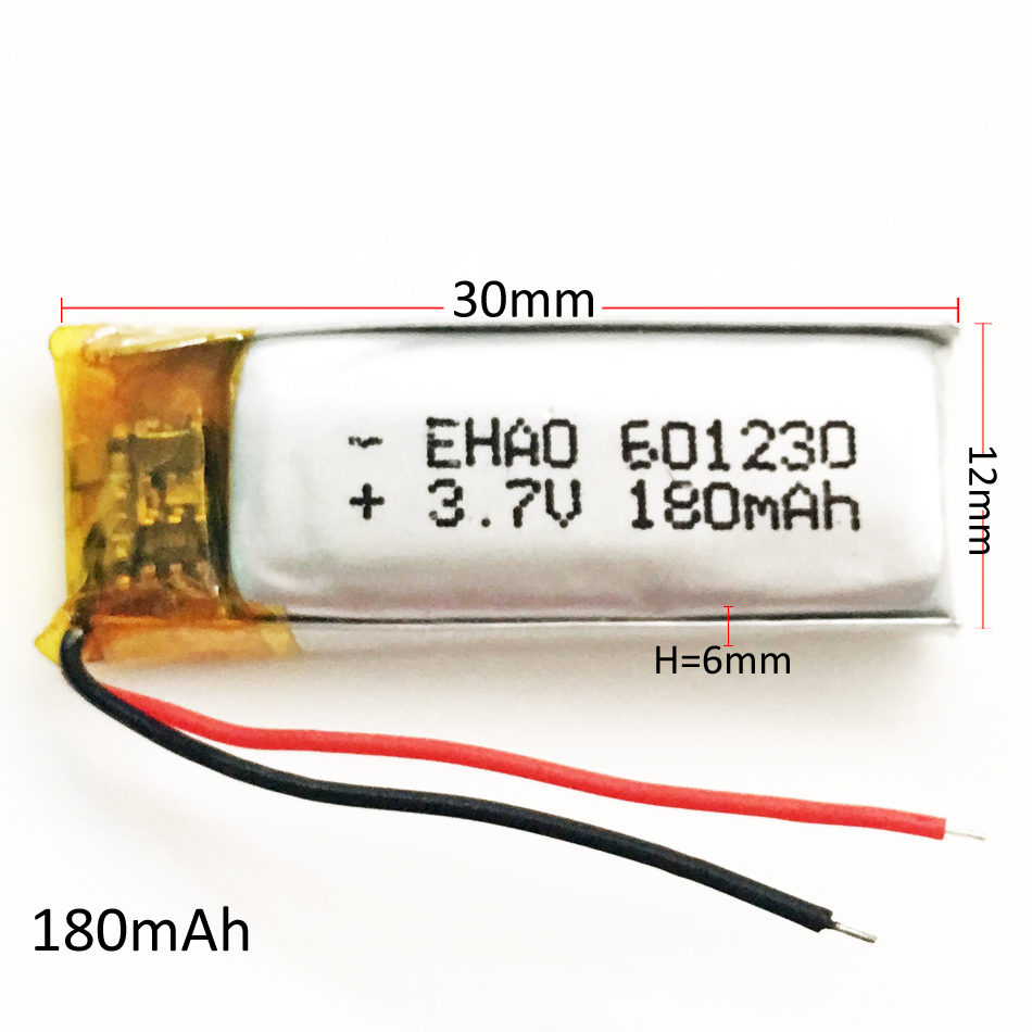 601230 3.7V 180mAh Baterai Li- - Smartwatch Headset ulasan dan harga