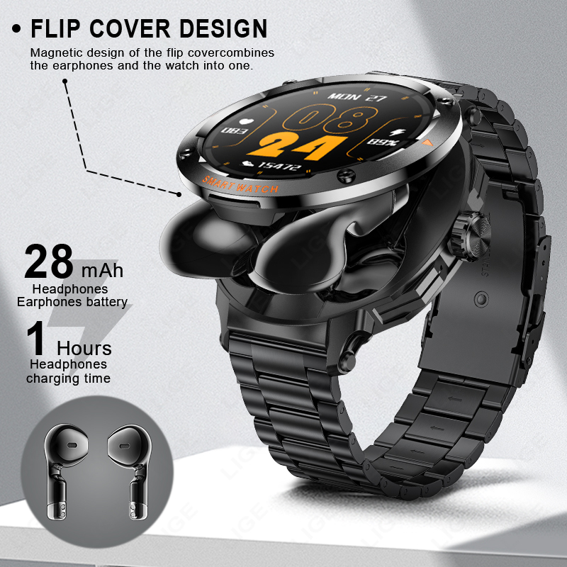 Jam Tangan Pintar Headset 2 In - Smartwatch Headset ulasan dan harga