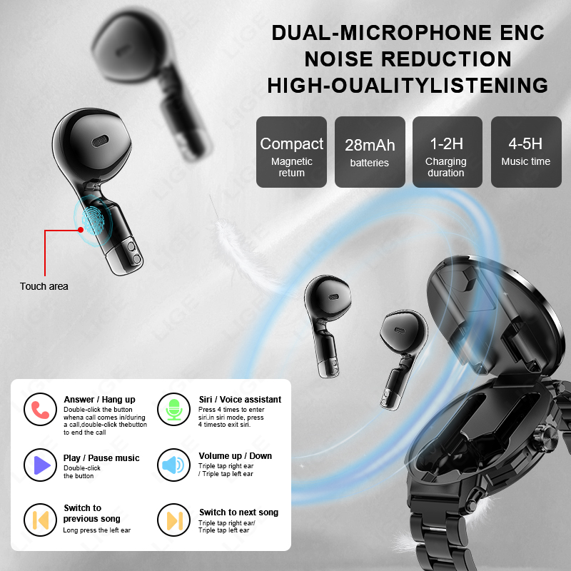 Jam Tangan Pintar Headset 2 In - Smartwatch Headset ulasan dan harga
