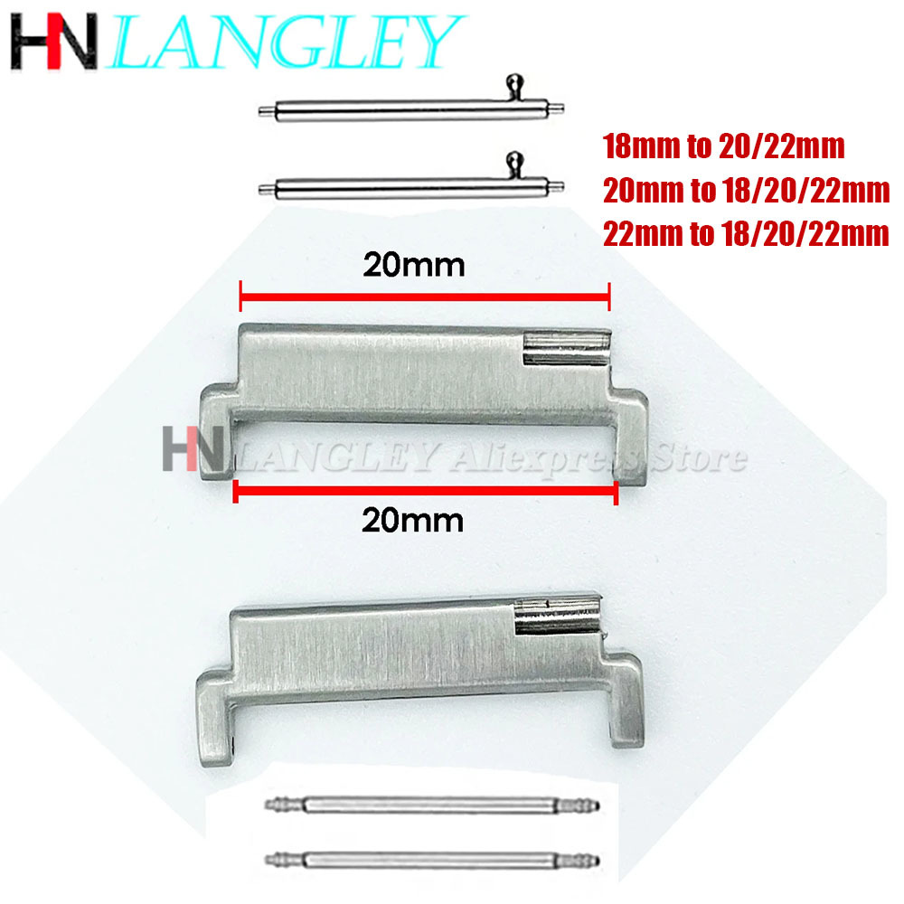 1 Pasang Adaptor Tali Logam 18 - Watch Band Connector ulasan dan harga