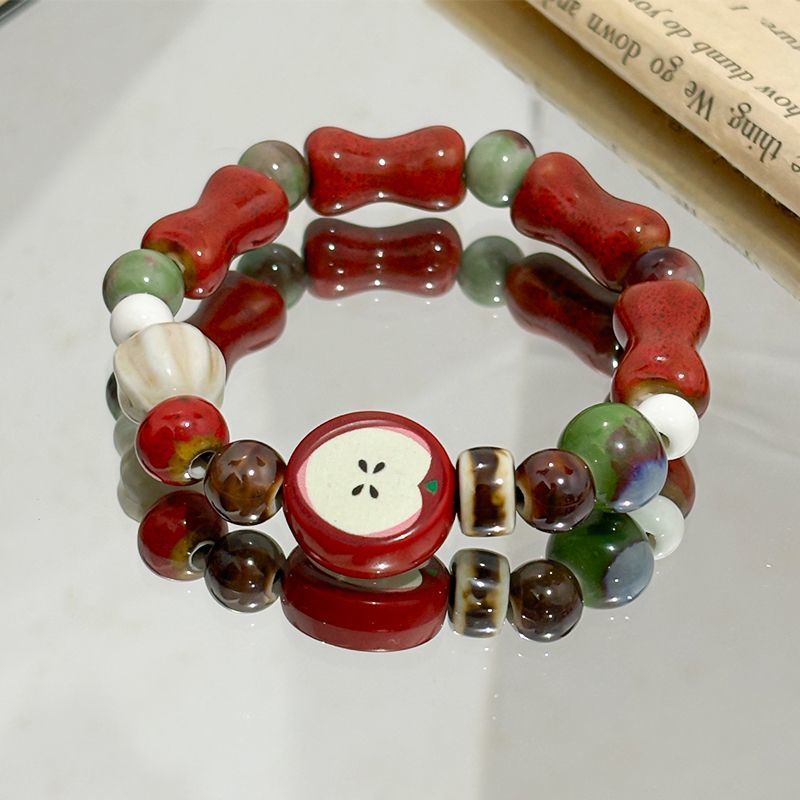 Gelang Manik Keramik Imitasi A - Ceramic Link Bracelet ulasan dan harga
