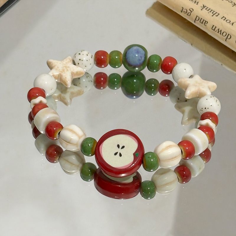 Gelang Manik Keramik Imitasi A - Ceramic Link Bracelet ulasan dan harga
