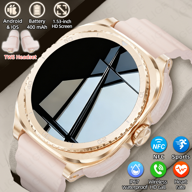 LIGE 2 In 1 TWS Headset Smart  - Smartwatch Headset ulasan dan harga
