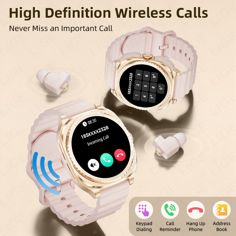 LIGE 2 In 1 TWS Headset Smart  - Smartwatch Headset ulasan dan harga