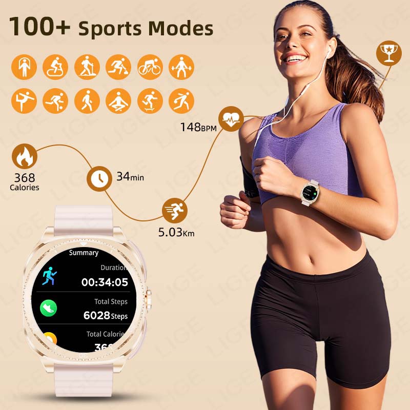 LIGE 2 In 1 TWS Headset Smart  - Smartwatch Headset ulasan dan harga