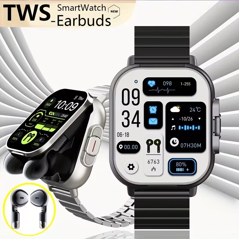 Jam Tangan Pintar NFC TWS Head - Smartwatch Headset ulasan dan harga