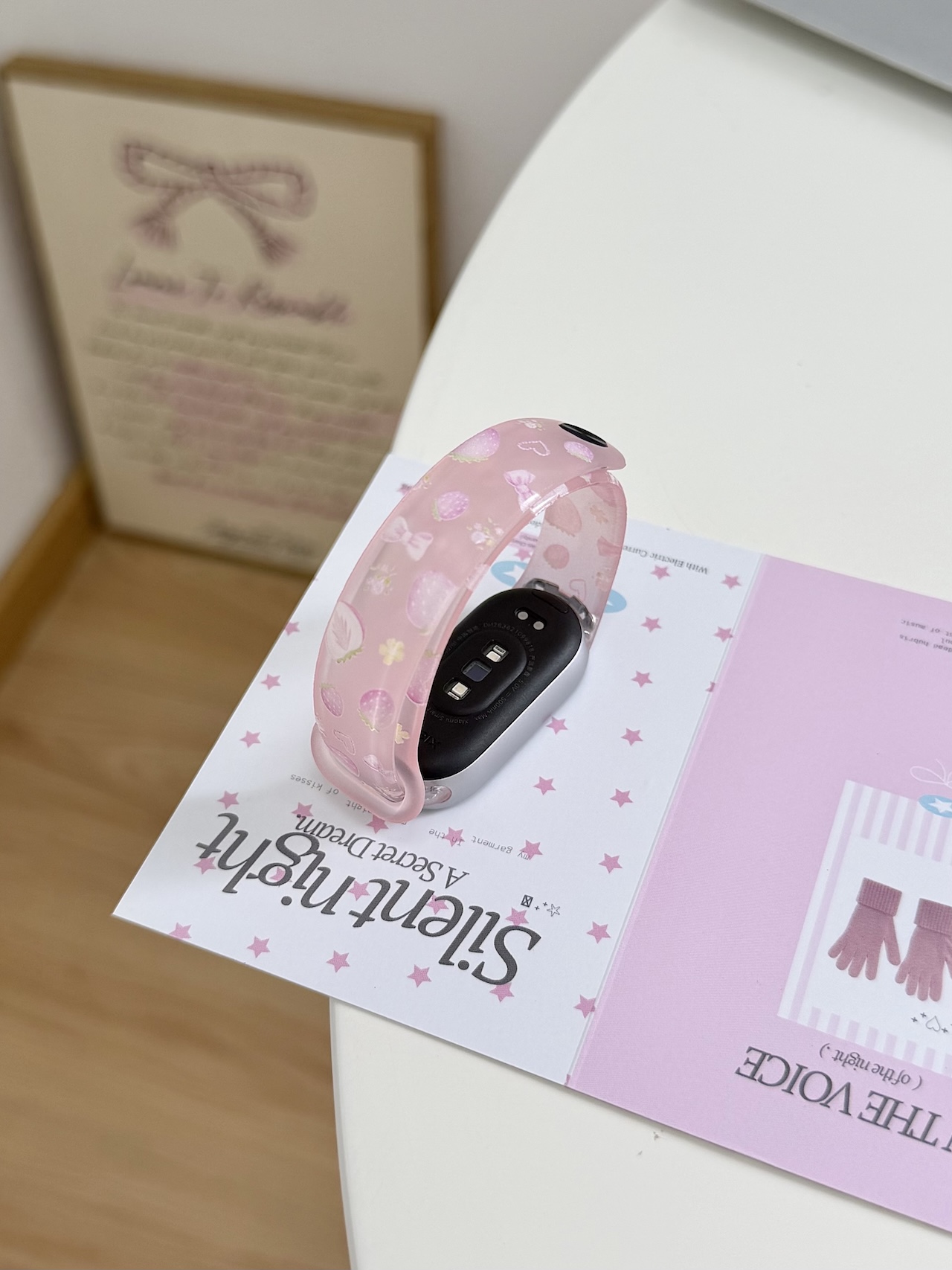 Tali TPU Motif Pita Stroberi S - Android Smartwatch Accessories ulasan dan harga