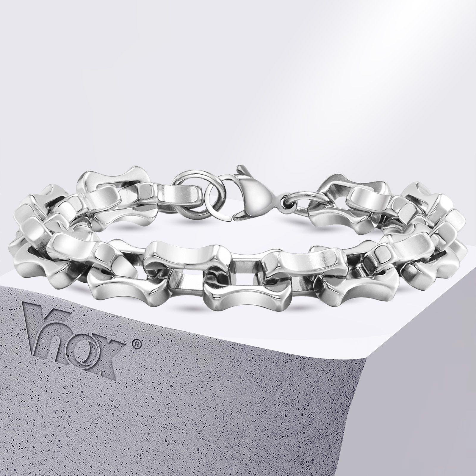 Vnox gelang rantai pria tebal  - Ceramic Link Bracelet ulasan dan harga